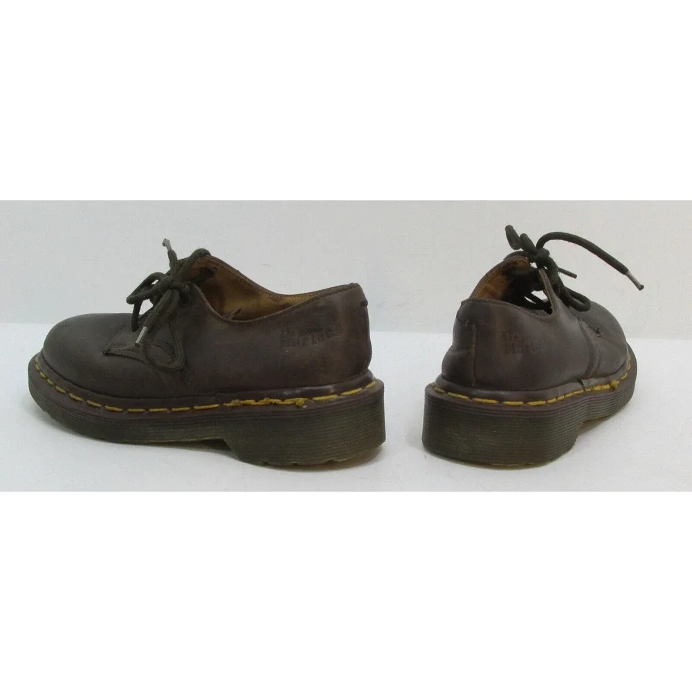 Dr. Martens Kids Shoes Oxford Brown Leather UK 11 / US 12 Made In England Low